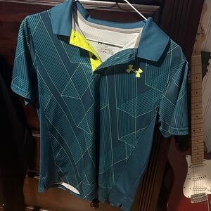 Under Armour Kids' Blue and Yellow Polo